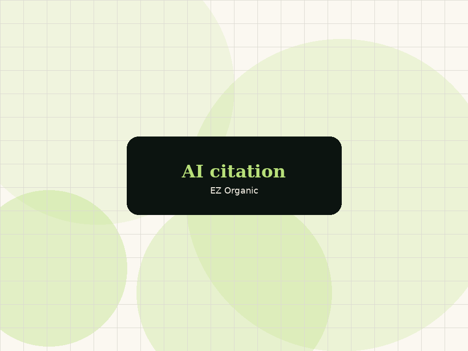 AI citation surface prepared for EZ Organic clients